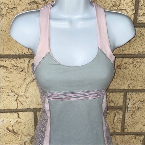 Kyodan Top Tank Gray & Pink Tennis Gym Workout Yoga Size XS - Picture 2 of 10